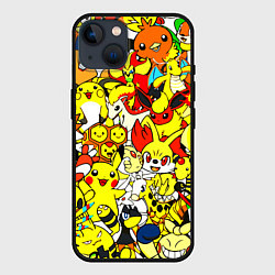 Чехол для iPhone 14 ПОКЕМОНЫ, цвет: 3D-черный
