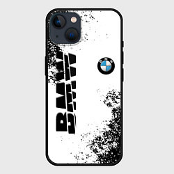 Чехол для iPhone 14 BMW БМВ РАЗРЕЗАННОЕ ЛОГО, цвет: 3D-черный