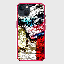 Чехол для iPhone 14 Fashion pattern Abstraction Impression, цвет: 3D-малиновый