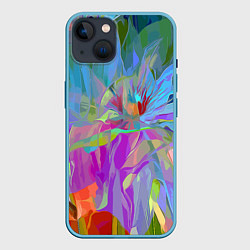 Чехол для iPhone 14 Abstract color pattern Summer 2022, цвет: 3D-голубой
