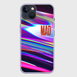 Чехол для iPhone 14 Neon pattern Mad, цвет: 3D-светло-сиреневый