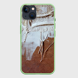 Чехол для iPhone 14 Рванина Авангард Rags Vanguard, цвет: 3D-салатовый
