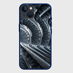 Чехол для iPhone 14 Фрактальный абстрактный паттерн Броня Fractal Abst, цвет: 3D-тёмно-синий