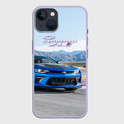 Чехол для iPhone 14 Chevrolet Camaro ZL 1 - Motorsport, цвет: 3D-светло-сиреневый