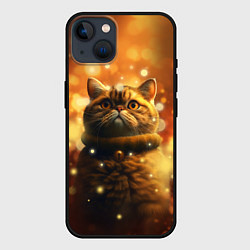 Чехол для iPhone 14 Толстый кот - Экзот, цвет: 3D-черный
