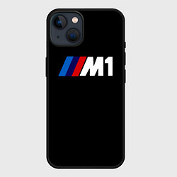 Чехол для iPhone 14 BMW m1 logo, цвет: 3D-черный