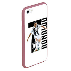 Чехол iPhone 6/6S Plus матовый Ronaldo the best цвета 3D-малиновый — фото 2