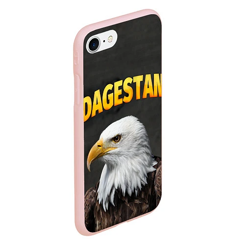 Чехол iPhone 7/8 матовый Dagestan Eagle / 3D-Светло-розовый – фото 2