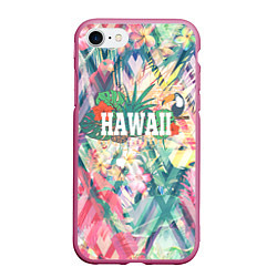 Чехол iPhone 7/8 матовый Hawaii Summer, цвет: 3D-малиновый