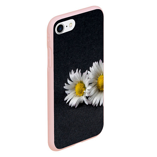 Чехол iPhone 7/8 матовый Полевые ромашки / 3D-Светло-розовый – фото 2