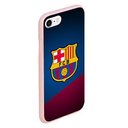 Чехол iPhone 7/8 матовый FCB Barcelona, цвет: 3D-светло-розовый — фото 2