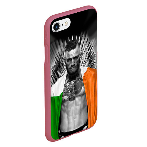 Чехол iPhone 7/8 матовый McGregor: Boxing of Thrones / 3D-Малиновый – фото 2