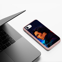 Чехол iPhone 7/8 матовый Шерлок, цвет: 3D-светло-розовый — фото 2