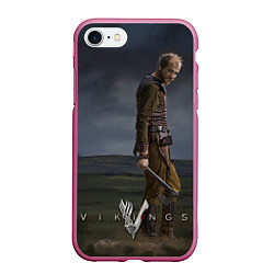 Чехол iPhone 7/8 матовый Vikings: Floki, цвет: 3D-малиновый