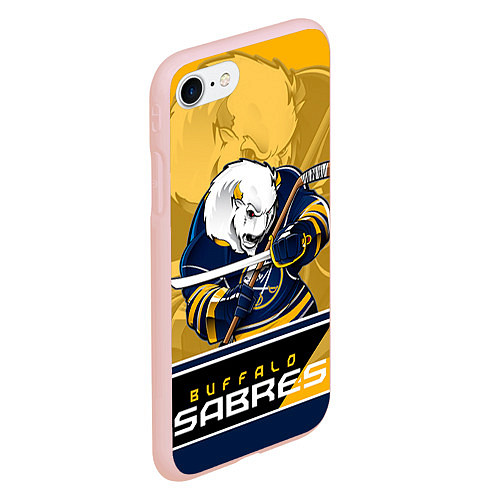 Чехол iPhone 7/8 матовый Buffalo Sabres / 3D-Светло-розовый – фото 2