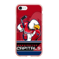 Чехол iPhone 7/8 матовый Washington Capitals, цвет: 3D-светло-розовый