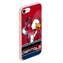 Чехол iPhone 7/8 матовый Washington Capitals, цвет: 3D-светло-розовый — фото 2