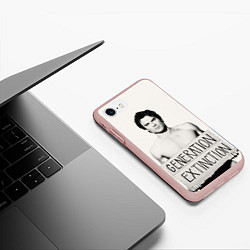Чехол iPhone 7/8 матовый Generation Extinction, цвет: 3D-светло-розовый — фото 2