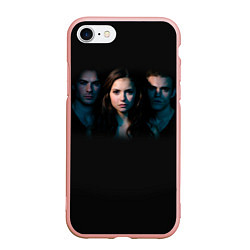 Чехол iPhone 7/8 матовый Vampire Trio, цвет: 3D-светло-розовый