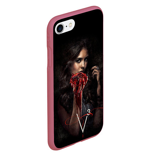 Чехол iPhone 7/8 матовый Elena Gilbert V3 / 3D-Малиновый – фото 2