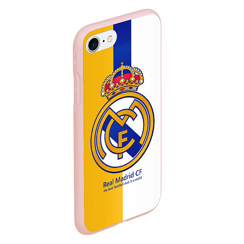Чехол iPhone 7/8 матовый Real Madrid CF / 3D-Светло-розовый – фото 2