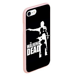 Чехол iPhone 7/8 матовый Walking Dead: Family, цвет: 3D-светло-розовый — фото 2