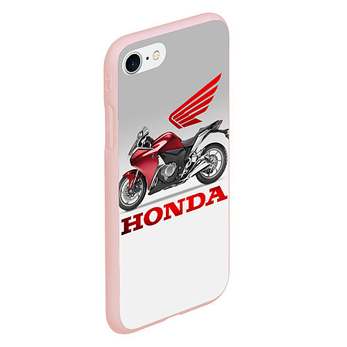 Чехол iPhone 7/8 матовый Honda 2 / 3D-Светло-розовый – фото 2