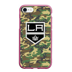 Чехол iPhone 7/8 матовый Kings Camouflage, цвет: 3D-малиновый