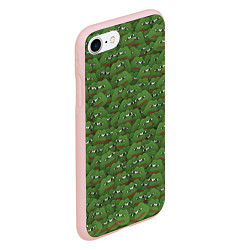 Чехол iPhone 7/8 матовый Грустные лягушки, цвет: 3D-светло-розовый — фото 2