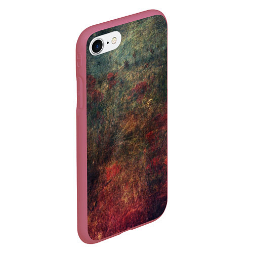 Чехол iPhone 7/8 матовый Металлические краски / 3D-Малиновый – фото 2