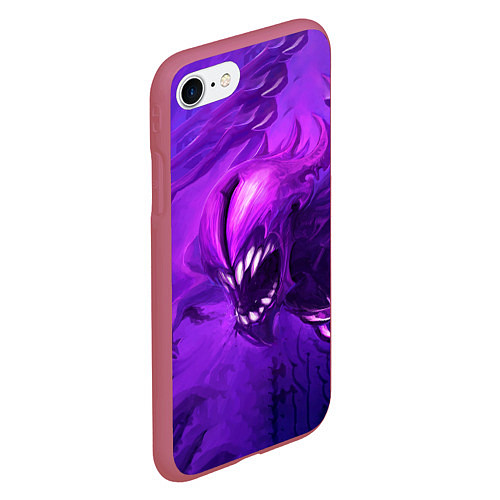 Чехол iPhone 7/8 матовый Bane Purple / 3D-Малиновый – фото 2