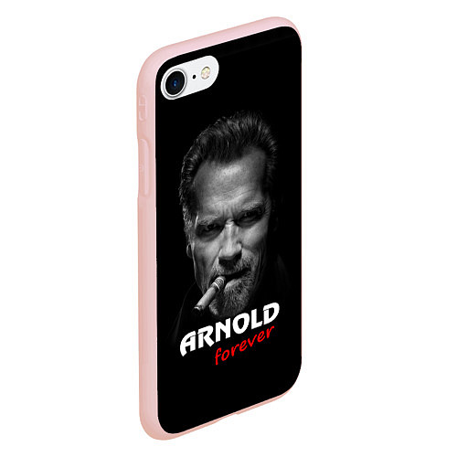 Чехол iPhone 7/8 матовый Arnold forever / 3D-Светло-розовый – фото 2