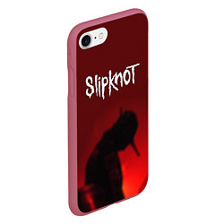 Чехол iPhone 7/8 матовый Slipknot Shadows, цвет: 3D-малиновый — фото 2