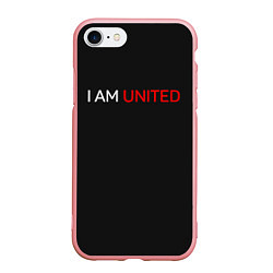 Чехол iPhone 7/8 матовый Manchester United team, цвет: 3D-баблгам