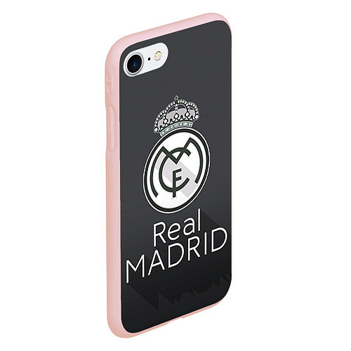 Чехол iPhone 7/8 матовый Real Madrid / 3D-Светло-розовый – фото 2