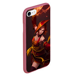 Чехол iPhone 7/8 матовый Lina: Dragon Fire, цвет: 3D-малиновый — фото 2