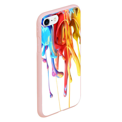 Чехол iPhone 7/8 матовый Краска / 3D-Светло-розовый – фото 2