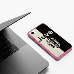 Чехол iPhone 7/8 матовый Juventus6, цвет: 3D-малиновый — фото 2