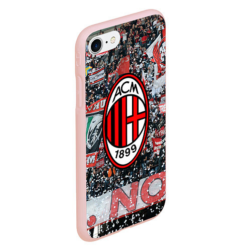 Чехол iPhone 7/8 матовый Milan FC / 3D-Светло-розовый – фото 2
