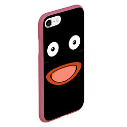 Чехол iPhone 7/8 матовый Mr Popo Face, цвет: 3D-малиновый — фото 2