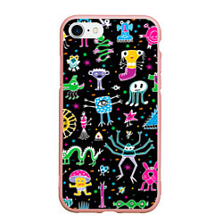 Чехол iPhone 7/8 матовый Космо вечеринка, цвет: 3D-светло-розовый