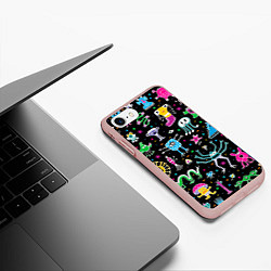 Чехол iPhone 7/8 матовый Космо вечеринка, цвет: 3D-светло-розовый — фото 2