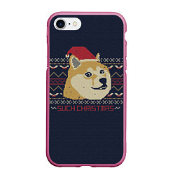 Чехол iPhone 7/8 матовый Doge Such Christmas