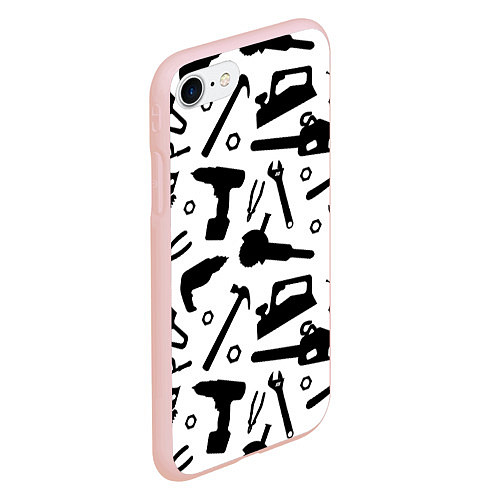Чехол iPhone 7/8 матовый Строитель 7 / 3D-Светло-розовый – фото 2
