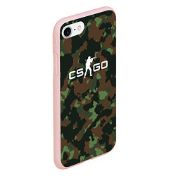 Чехол iPhone 7/8 матовый CS GO: Dark Forest, цвет: 3D-светло-розовый — фото 2