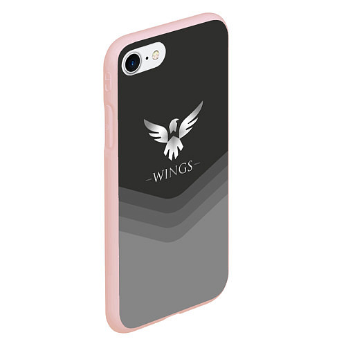 Чехол iPhone 7/8 матовый Wings Uniform / 3D-Светло-розовый – фото 2