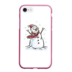 Чехол iPhone 7/8 матовый Снеговик