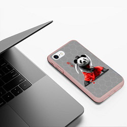 Чехол iPhone 7/8 матовый Master Panda, цвет: 3D-светло-розовый — фото 2