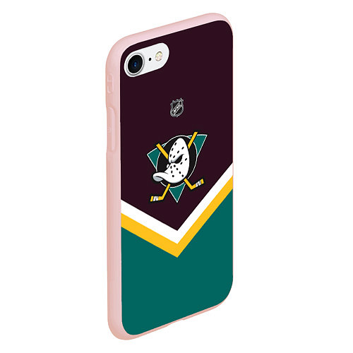 Чехол iPhone 7/8 матовый NHL: Anaheim Ducks / 3D-Светло-розовый – фото 2