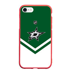 Чехол iPhone 7/8 матовый NHL: Dallas Stars, цвет: 3D-красный